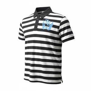 Mossimo Polo Shirt Mens Extra Large XL Brown‎ Striped Short Sleeve Collar Shirt